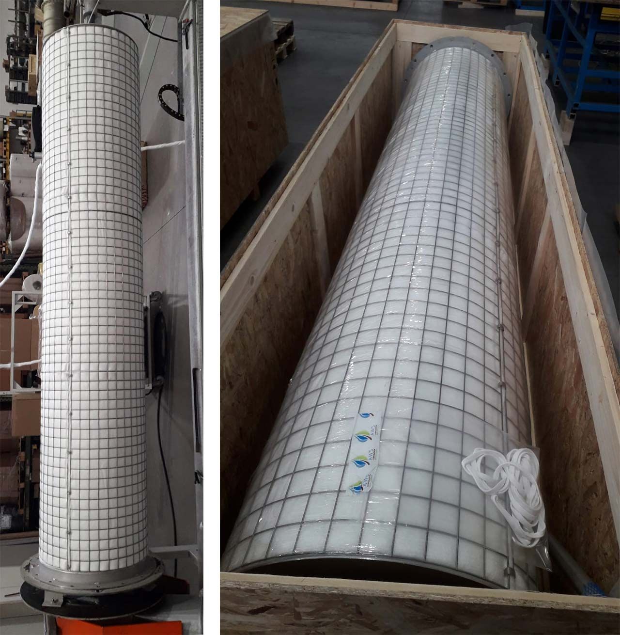 FIBERBED FILTERS FOR SULPHURIC-ACID AND SULPHONATION INDUSTRIES